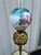 Metal Early 1900's Juno Brass and Marble Telescoping Piano Floor Lamp With Painted Globe For Sale - Image 7 of 12