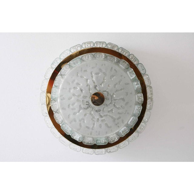 Large Space Age Ceiling Lamp in Ice Glass with 48 Tubes from Doria, 1960s For Sale - Image 10 of 14