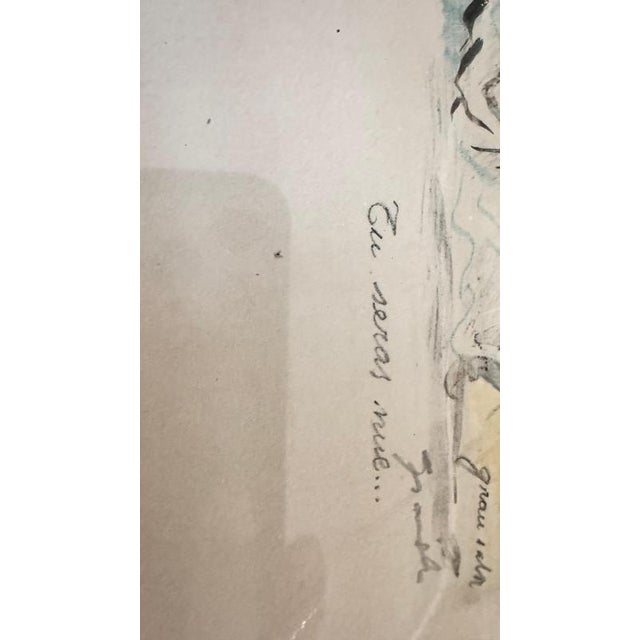 Emilio Grau Sala, Composition, Lavis and Pencil Drawing, 1950s, Framed For Sale - Image 9 of 14