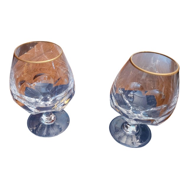 Late 20th Century Faberge Aurora Brandy Glasses- Set of 2 For Sale