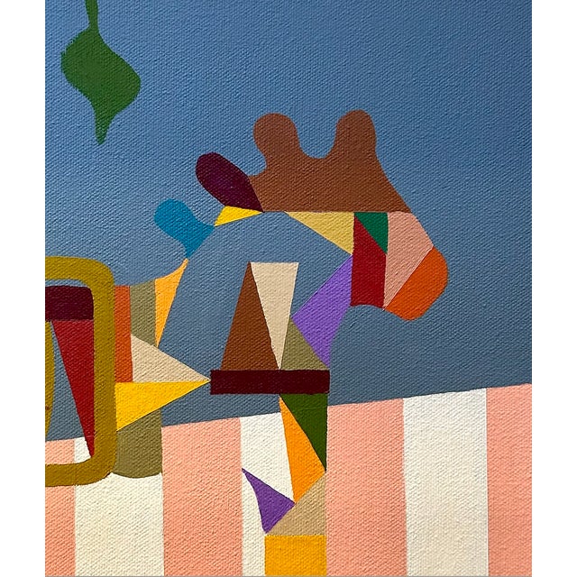 This piece, inspired by Neo-Mexicanism, reimagines traditional motifs through vibrant geometry and bold color contrasts....