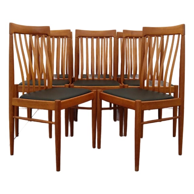 Set of 8 Vintage Danish Modern Dining Chairs by Bramin For Sale