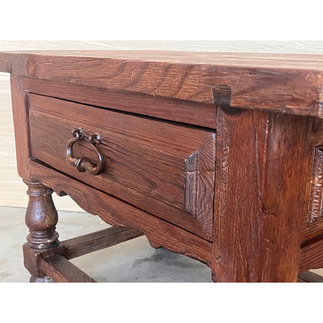 Late 19th Century Rustic Artisan Made Pyrenees Mountains Side Table End Table For Sale - Image 12 of 12