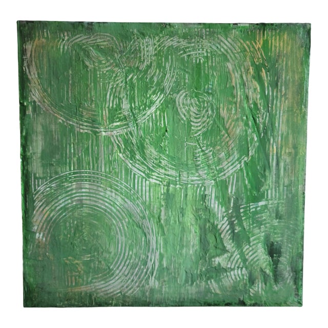 "Forest" Contemporary Minimalist Abstract Mixed-Media Painting For Sale