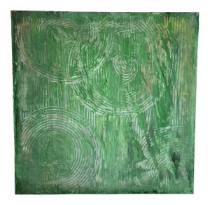 "Forest" Contemporary Minimalist Abstract Mixed-Media Painting