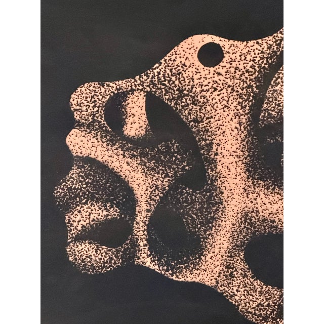 Irene Miller Stein Signed Framed Abstract Black White Serigraph Earth Fertility For Sale - Image 14 of 18