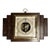 1930’s Art Deco Modern Barometer in Wood, Metal, Brass, and Beveled Glass For Sale