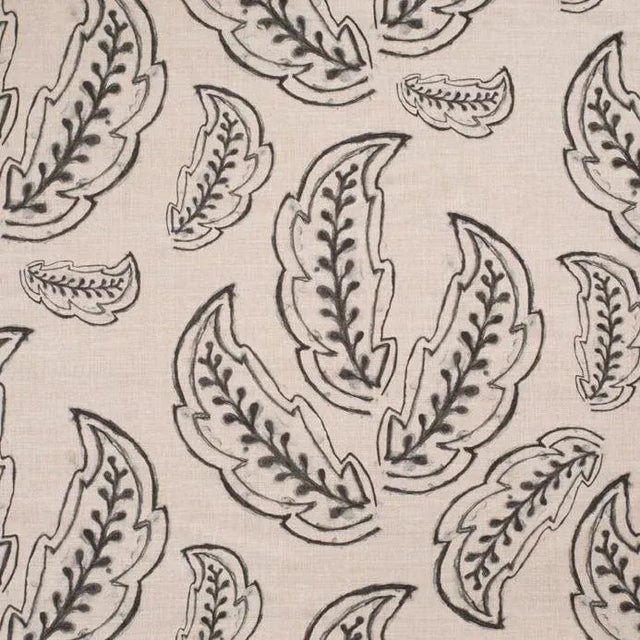 Xoloti Print on Natural Linen Fabric For Sale