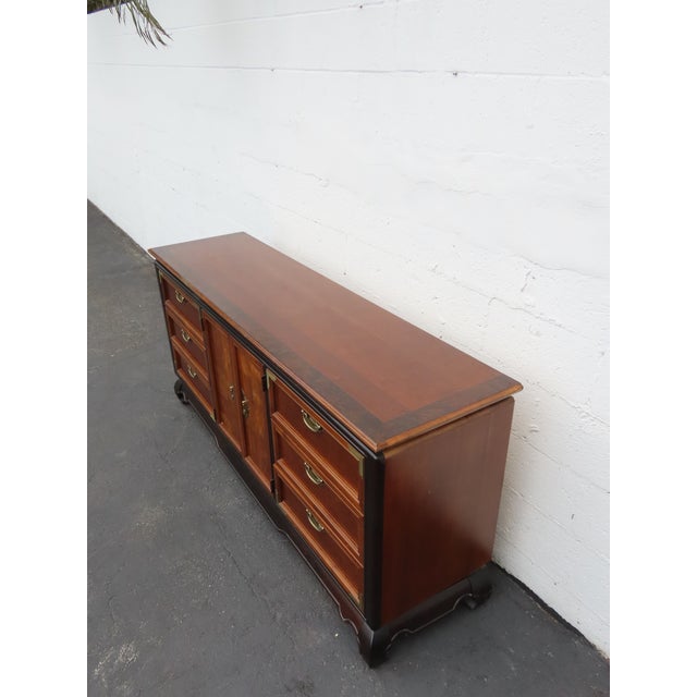 Broyhill Premier Hollywood Regency Long Low Dresser Sideboard Media Cabinet 6893 For Sale - Image 12 of 17