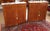 French 1920's Walnut French Louis XV Style Marble Top Bookcase China Bar Cabinets, 2 Pieces For Sale - Image 3 of 16