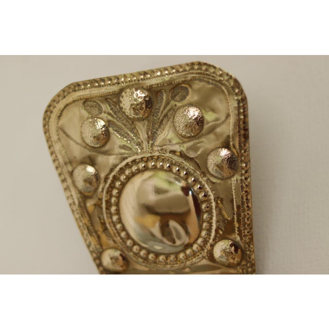 Mid-Century Baroque Swedish Brass Sconces, Set of 2 For Sale - Image 6 of 12