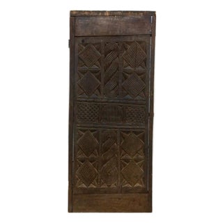 Antique Finely Carved Braided African Door For Sale