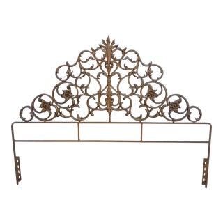 Vintage Queen Rococo Headboard For Sale