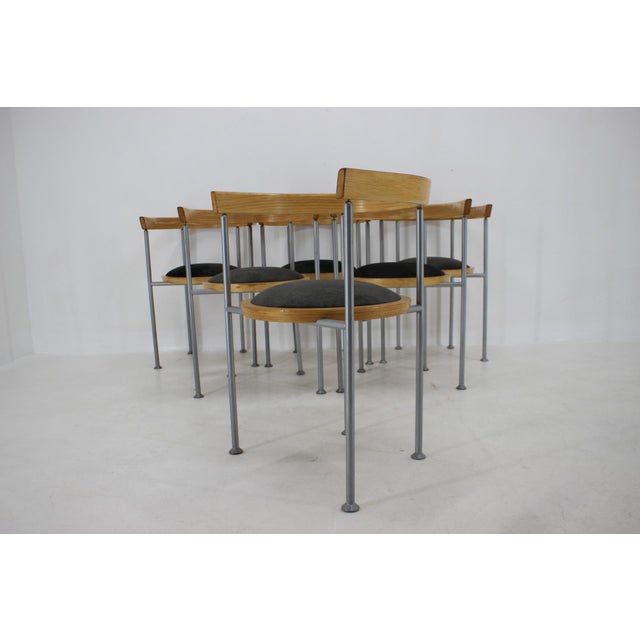 Dining Chairs by Borge Lindau for Bla Station, Sweden, 1990s, Set of 6 For Sale - Image 10 of 18