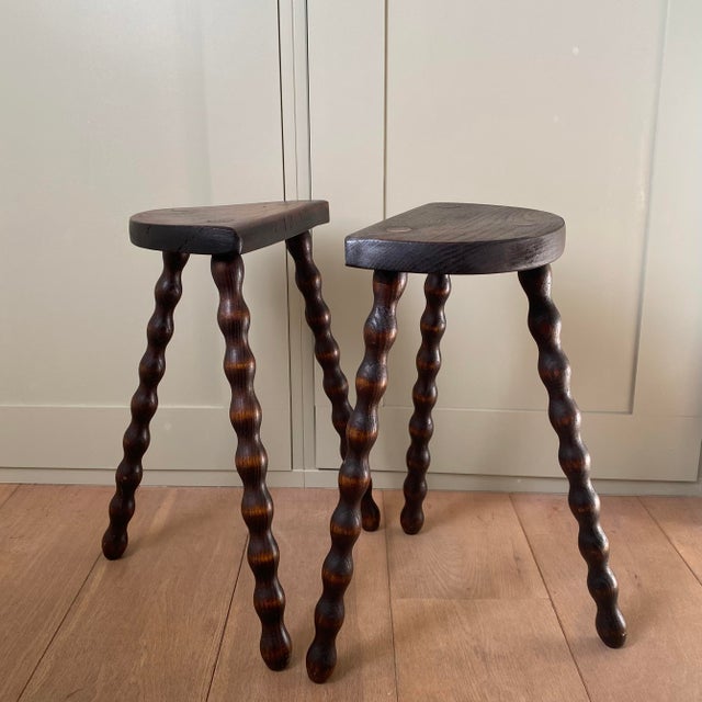 Tripod Tabouret Stools, 1950s, Set of 2 For Sale - Image 4 of 7