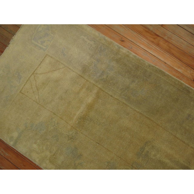 Mid 20th Century Mid 20th Century Pale Gold Turkish Oushak Runner - 2'7" x 9'11" For Sale - Image 5 of 6