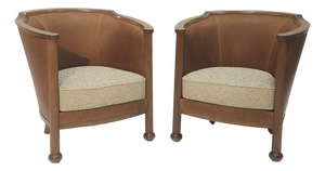 Art Deco Bergère Chairs with Gaudy Edges, 2010s