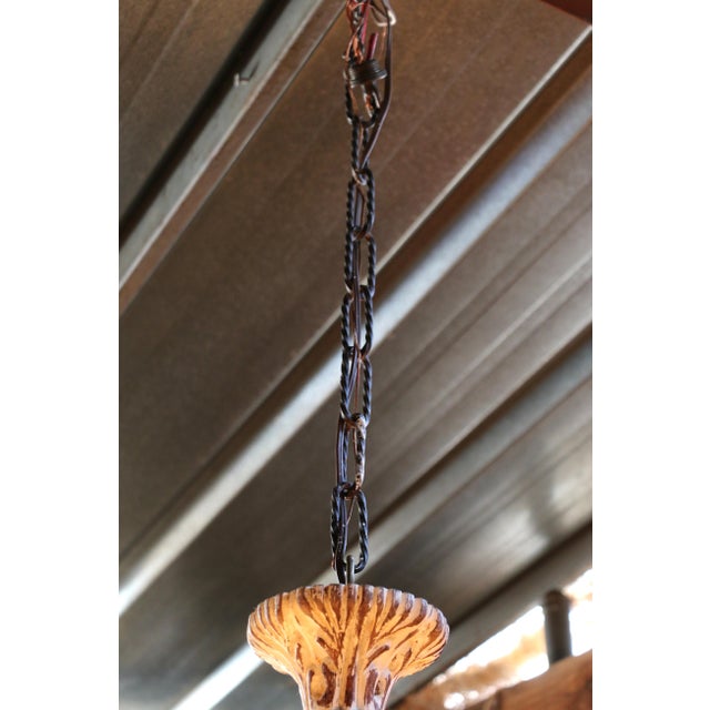 1970s Italian 18-Light Carved Wood & Gilt Metal Chandelier For Sale - Image 15 of 18