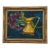 Original Signed Floral Still Life Painting on Canvas Framed For Sale