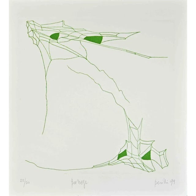 Contemporary Achille Perilli, Phrases, Passage, Etching, 1999 For Sale - Image 3 of 3