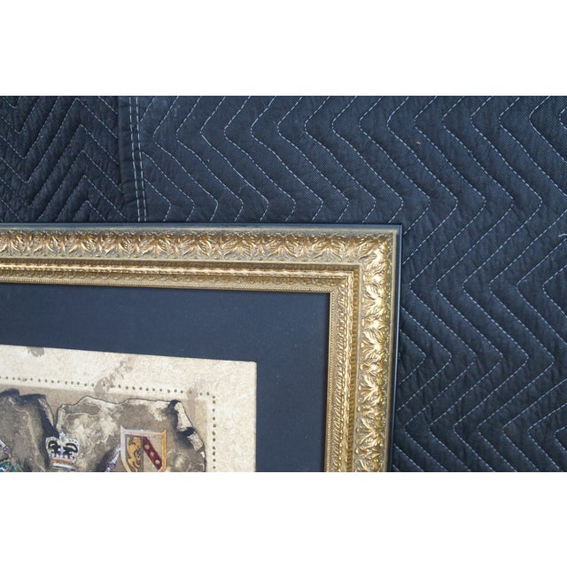 Paper Late 20th Century English British Heraldic Shield Coat of Arms Royal Crest II Print by L. Jardine For Sale - Image 7 of 11