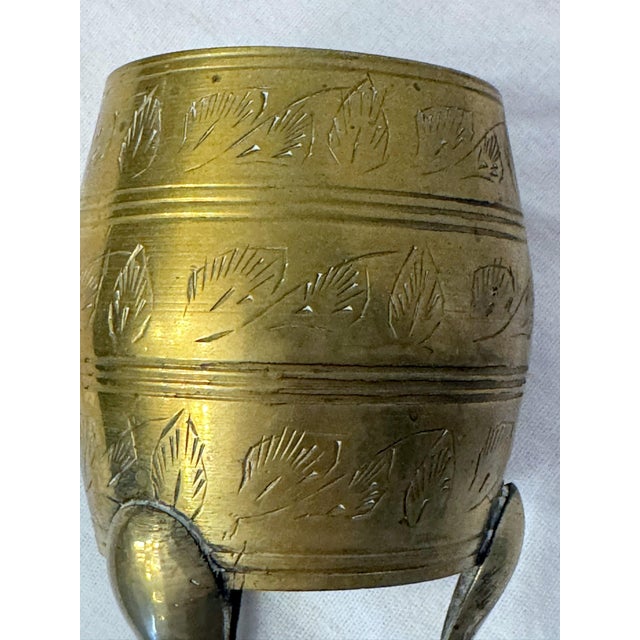 Metal Mid 20th Century Indian Brass Vase For Sale - Image 7 of 7