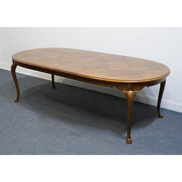 THOMASVILLE Fisher Park Collection 99" Oval Dining Table w. Parquet Top 24921-752 30" High 67.5" Wide 45" Deep 2 Leaves;...