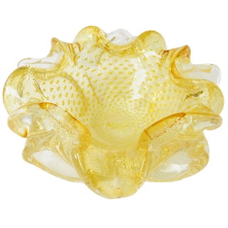 Midcentury Murano Venetian Sommerso Art Glass Bowl For Sale