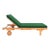 Spritely Home Newport Chaise Lounge Chair with Side Table, Natural/Green Cushion For Sale - Image 4 of 12