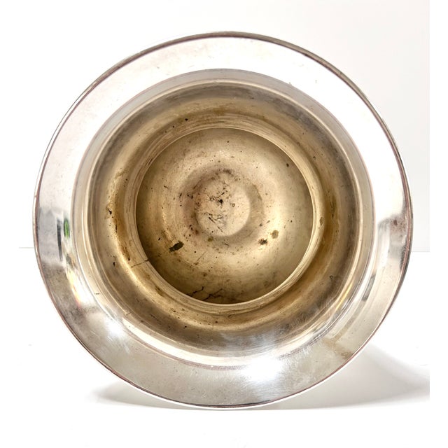 Vintage Silverplate Wine Cooler / Champagne Bucket – Footed Double Handle Ice Bucket – Classic Barware Entertaining Piece For Sale In Louisville - Image 6 of 8