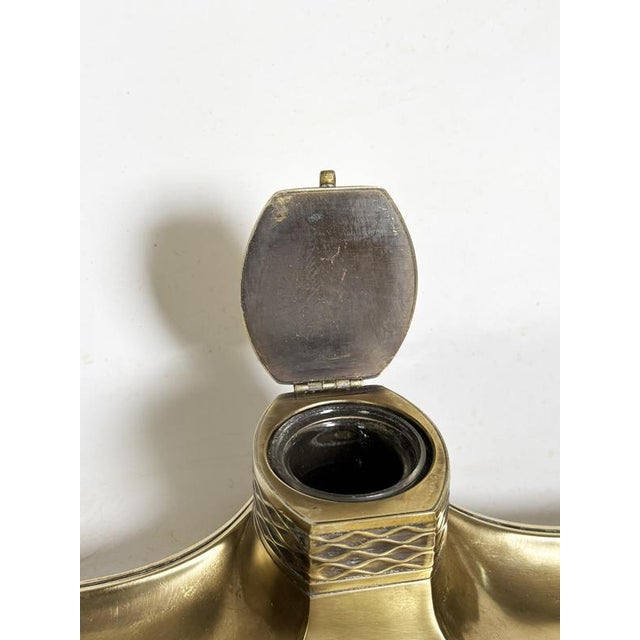 Art Nouveau Brass Inkwell, France, 1900 For Sale - Image 9 of 12
