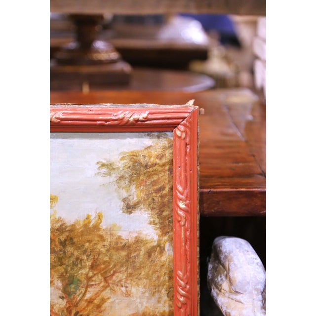 18th Century French Provincial Farmyard Painting With Roosters and Hens For Sale In Dallas - Image 6 of 9