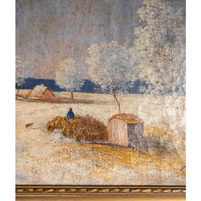 Early 20th Century Hungarian Impressionist Winter Landscape, Paris 1901 For Sale - Image 10 of 13