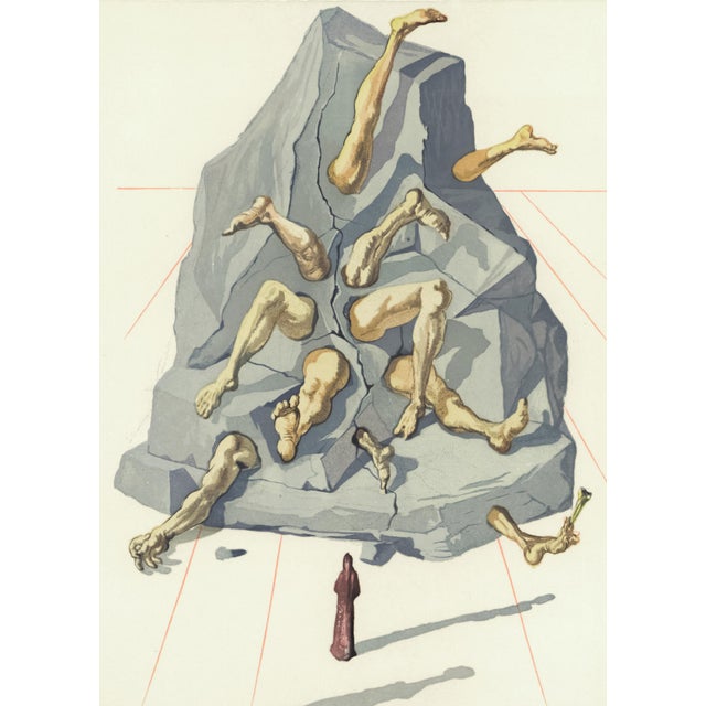 Original engraving from Salvador Dalí’s "The Divine Comedy" published by Editions d’Art Les Heures Claires, Paris, in...