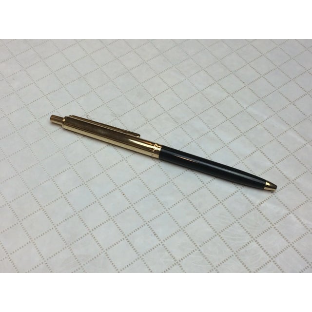 1970s Vintage "Paper Mate" Black and Goldtone Pen For Sale - Image 5 of 13