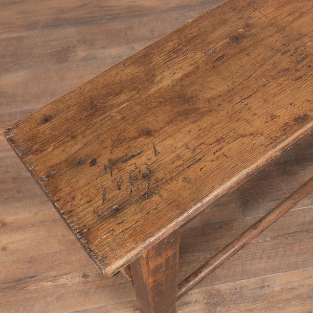 Late 19th Century Rustic Narrow Console Table For Sale - Image 6 of 14