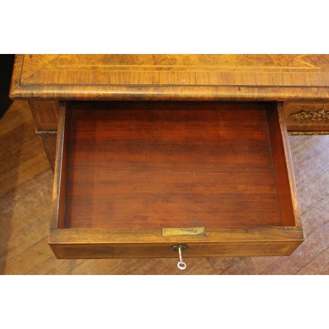 Late 19th Century Continental Walnut Writing Table Desk For Sale In Raleigh - Image 6 of 11