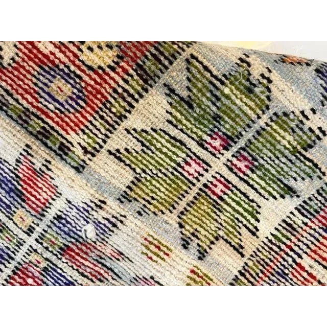 Green Distressed Colorful Vintage Turkish Rug , 5'8" X 8'4" For Sale - Image 8 of 9