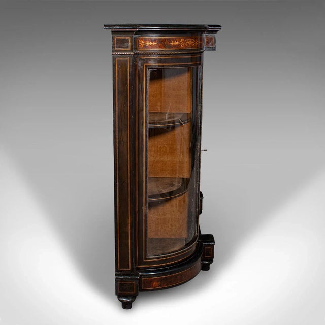 1850s Victorian Antique Drawing Room Credenza, English, Walnut, Display Cabinet For Sale - Image 4 of 11