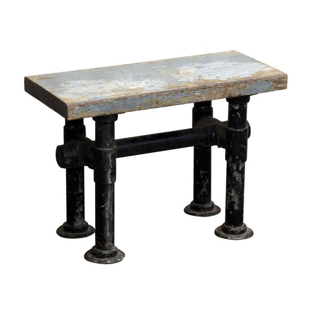 Industrial Bench With Pipe Legs Chairish