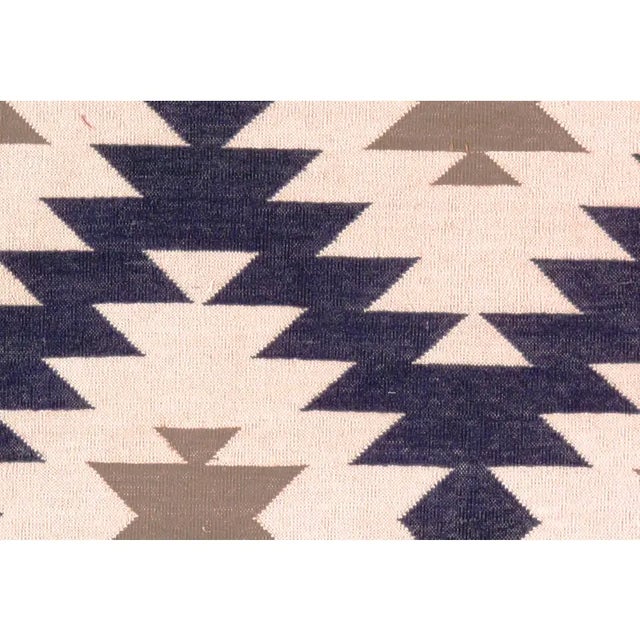 Pasargad N Y Flat Weave Reversible Cotton Rug For Sale - Image 4 of 4