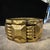 Art Deco 1930s Art Deco Gilded Metal Bangle Bracelet For Sale - Image 3 of 11