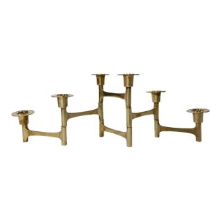 Vintage Brass Danish Mid-Century Articulating Candelabra For Sale