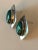 Metal 1980s Navajo Selina Jake Malachite Sterling Modernist Earrings - Set of 2 For Sale - Image 7 of 8