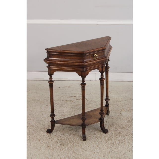 Jacobean Antique English Oak Jacobean Planter Table For Sale - Image 3 of 15