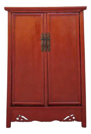 19th Century Red Catalpa Armoire