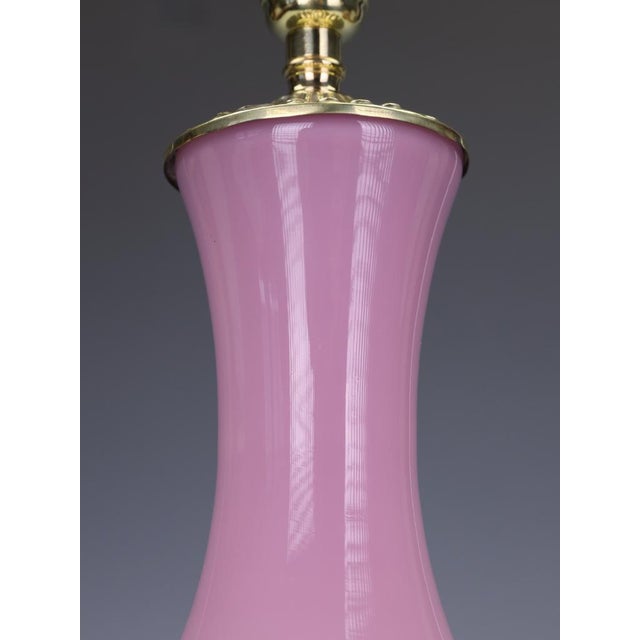 Antique 19th Century French Pink Opaline Glass Baluster Table Lamp, 1870 For Sale - Image 10 of 15