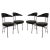 Black Contemporary Black Lacquered Iron Leatherette Chairs, Italy, 1980, Set of 4 For Sale - Image 8 of 8
