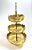 Vintage Art Nouveau Brass 3-Tiered Serving Piece For Sale - Image 4 of 11