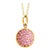 Syna Yellow Gold Charm Pendant with Pink Sapphires For Sale